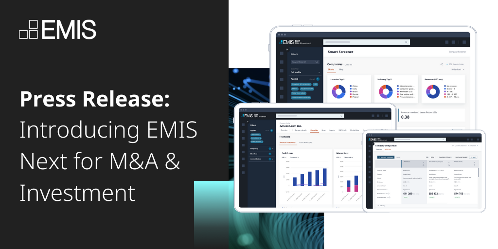 EMIS Launches EMIS Next for M&A & Investment: an AI-powered research platform for smart investment in the world fastest growing markets.